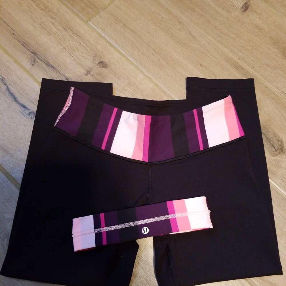 Lululemon Wunder Under Capri Leggings/Headband